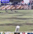 Raio atinge gramado em partida de futebol no Peru  Foto: Reprodução/Redes sociais