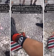 Torcedores do Flamengo botam fogo em mochila com estampa do Fluminense de estudante que estava a caminho do Enem  Foto: Reprodução/Redes sociais