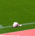 Cabeça de porco é arremessada no gramado em clássico entre Corinthians e Palmeiras  Foto: Reprodução/Premiere