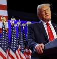 Donald Trump discursou pouco depois de ganhar em estado-chave  Foto: REUTERS