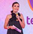 Fátima Bernardes no 'Teleton 2024'  Foto: Reprodução/ SBT / Mais Novela