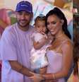 Neymar Jr e Bruna Biancardi na festa de Mavie  Foto: Reprodução / Instagram / Caras Brasil