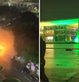 Esquadrão antibombas está fazendo varreduras na Praça dos Três Poderes após explosões  Foto: Reprodução/Redes sociais