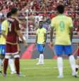 Raphinha marcou um golaço de falta e homenageou Neymar na comemoração –  Foto: Rafael Ribeiro/CBF / Jogada10