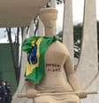 Vandalismo na Estátua da Justiça no idia 8 de janeiro de 2023  Foto: Estadão