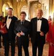 Da esq. à dir.: o chanceler argentino, Gerardo Werthein; o bilionário Elon Musk; o presidente da Argentina, Javier Milei; o presidente eleito dos EUA, Donald Trump; a secretária-geral da Presidência da Argentina, Karina Milei, em evento em Mar-a-Lago, na Flórida  Foto: Reprodução/@OPRArgentina no X