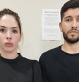 Raul Mendes e Cris Reinhemer foram detidos pela Polícia Militar do Mato Grosso  Foto: Reprodução/TV Centro América/PMMT