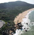 Praia de Taquarinhas foi adquirida pela empresa Biopark Gestão Sustentável  Foto: Patrick Rodrigues/NSC