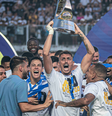 Time do Santos comemora título após partida entre Santos e CRB, válida pela partida da trigésima sétima rodada do Campeonato Brasileiro série B de Futebol 2024, realizada no estádio Urbano Caldeira (Vila Belmiro), litoral sul do estado de São Paulo, neste domingo, 17 de novembro de 2024.   Foto: ANDERSON LIRA/FOTOARENA/FOTOARENA/ESTADÃO CONTEÚDO