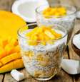 Pudim de chia com manga e coco  Foto: Nataliya Arzamasova | Shutterstock / Portal EdiCase