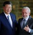 Xi Jinping e Lula em Brasília  Foto: Adriano Machado