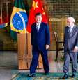 O presidente da República Luiz Inácio Lula da Silva recebe o presidente da China Xi Jinping em cerimônia realizada no Palácio da Alvorada, em Brasília.  Foto: Wilton Junior/Estadão / Estadão