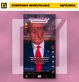 Conteúdo falso sobre Trump foi publicado no TikTok  Foto: Reprodução/Projeto Comprova 