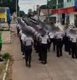 Alunos foram gravados marchando pela cidade de Paranã, região sul do estado  Foto: Reprodução/Redes sociais