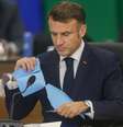O Presidente da França Emmanuel Macron no durante cupula do G20 no MAM , centro Rio de Janeiro.  Foto: Pedro Kirilos/Estadão / Estadão