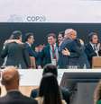 Nova meta de financiamento climático definida na COP-29 gerou insatisfação entre países em desenvolvimento  Foto: Reprodução/X @COP29_AZ