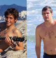 Lembra dele? Galã dos anos 2000, Felipe Dylon curte praia no Rio  Foto: Arquivo Extra/ J C Pereira/AgNews / Contigo
