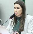 A presidente da comissão, Caroline de Toni (PL-SC), suspendeu a sessão por alguns minutos após protestos  Foto: Vinicius Loures/Câmara dos Deputados