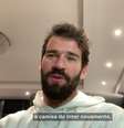 Reproução/One Football - Legenda: Alisson, goleiro do Liverpool e da Seleção Brasileira  Foto: Jogada10