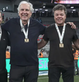 Parte dos investidores da SAF do Atlético-MG; da esquerda para a direita, Rafael Menin, Rubens Menin, Renato Salvador e Ricardo Guimarães   Foto: Divulgação/Pedro Souza/Atlético-MG