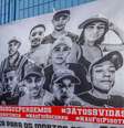 Familiares das vítimas do Massacre de Paraisópolis fazem ato na primeira audiência do caso, no Fórum Criminal da Barra Funda.  Foto: Paulo Pinto/AB