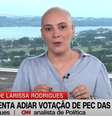 Larissa Rodrigues retomou seu posto na CNN Brasil após alguns meses afastada para tratamento de saúde  Foto: Reprodução/TV