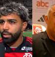 Fotos: Reprodução e Jogada10 - Legenda: Marcos Braz vai à despedida de Gabigol do Flamengo  Foto: Jogada10