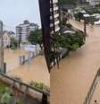 Ruas alagadas em Santa Catarina  Foto: Reprodução | Redes sociais