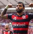 Gabigol em comemoração de gol pelo Flamengo –  Foto: Alexandre Vidal/ Flamengo / Jogada10