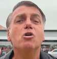 O ex-presidente Jair Bolsonaro no vídeo com provocação à Globo  Foto: Reprodução
