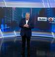 Datena nos primeiros minutos do 'Tá na Hora': missão de levar o SBT à vice-liderança no Ibope  Foto: Reprodução/TV