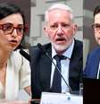 Izabela Correa, Gilneu Vivan e Nilton David foram sabatinados em comissão do Senado nesta terça-feira, 10  Foto: Edilson Rodrigues/Agência Senado / Estadão