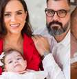 Leticia e Juliano Cazarré e a filha deles, Maria Guilhermina  Foto: Reprodução/Instagram / Márcia Piovesan