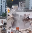 Parte do canteiro de obras da futura estação de metrô Bela Vista desabou  Foto: Reprodução/Instagram/@portaldobixiga
