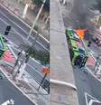 Ônibus tomba e pega fogo no Centro de São Paulo  Foto: Reprodução/Capão Atento/Facebook