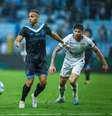  Foto: Lucas Uebel / Grêmio FBPA - Legenda: Braithwaite rapidamente se firmou e causou impacto positivo com sua chegada ao Grêmio / Jogada10