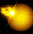 Ilustração mostra superexplosão em estrela semelhante ao Sol  Foto: Alexey Chizhik