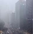 Chuva atinge a cidade de SP nesta tarde de sexta-feira, 20.  Foto: Reprodução/X (antigo Twitter)/ @aru_acosta / Estadão