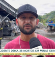 Irmão de sobrevivente fala sobre acidente em MG  Foto: Reprodução/TV Globo
