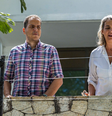 Claudia Macero (esq.), Pero Urruchurtu e Magalli Meda são três dos opositores refugiados na Embaixada argentina (sob custódia do Brasil) em Caracas desde o mês de março. A imagem é de 1º de agosto  Foto: EPA / BBC News Brasil