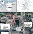 Mapa mostra onde e como aconteceu o ataque  Foto: BBC News Brasil