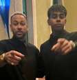  Foto: Instagram de Lamine Yamal - Legenda: Neymar e Lamine Yamal posam juntos durante o Globe Soccer Awards / Jogada10