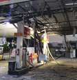 Os criminosos usaram explosivos para abrir o cofre do posto de gasolina  Foto: Reprodução/Redes Sociais