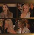 Tomadas pela surpresa, estrelas de Hollywood reagiram de diferentes maneiras ao perder o Globo de Ouro para a brasileira  Foto: Reprodução