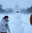 Em Washington, houve um acúmulo de 13 a 23 cm de neve  Foto: Reuters / BBC News Brasil