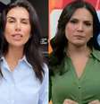 Cleisla Garcia, demitida da Record, e Márcia Dantas, dispensada no SBT: está cada dia mais complicado se recolocar no mercado de TV  Foto: Reproduções