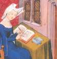 Christine de Pizan, em ilustração de um manuscrito medieval, de autoria desconhecida  Foto: Wikicommons/ Domínio Público / BBC News Brasil