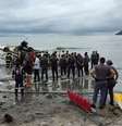 Aeronave de pequeno porte cai em Ubatuba, litoral de SP.  Foto: Divulgação/Defesa Civil de SP / Estadão