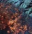 Satélite da Maxar com infravermelho mostra imagens de imóveis em chamas em Altadena, Califórnia, nos Estados Unidos, nesta quarta-feira, 8  Foto: Satellite image (c) 2025 Maxar Technologies