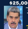 Imagem mostra cartaz do Departamento de Estado americano oferecendo recompensa pela prisão de Maduro  Foto: Departamento de Estado dos EUA / BBC News Brasil